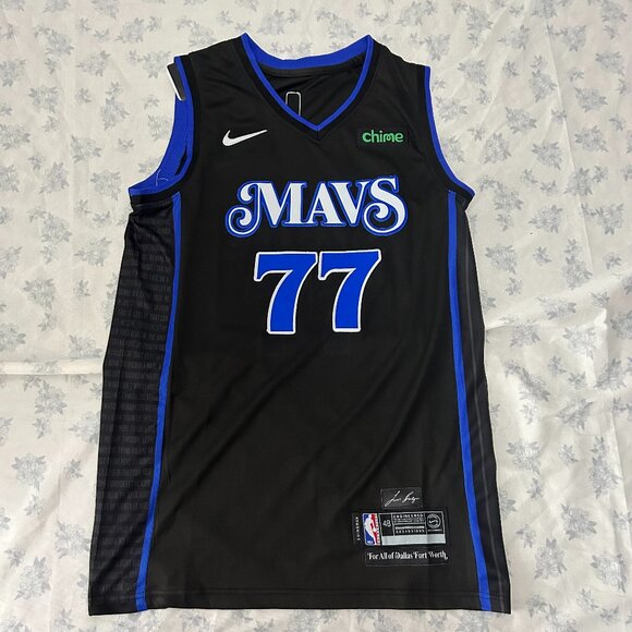 NBA Luka Doncic Dallas Mavericks Navy Statement Edition #77 Jersey - Picture 1 of 6
